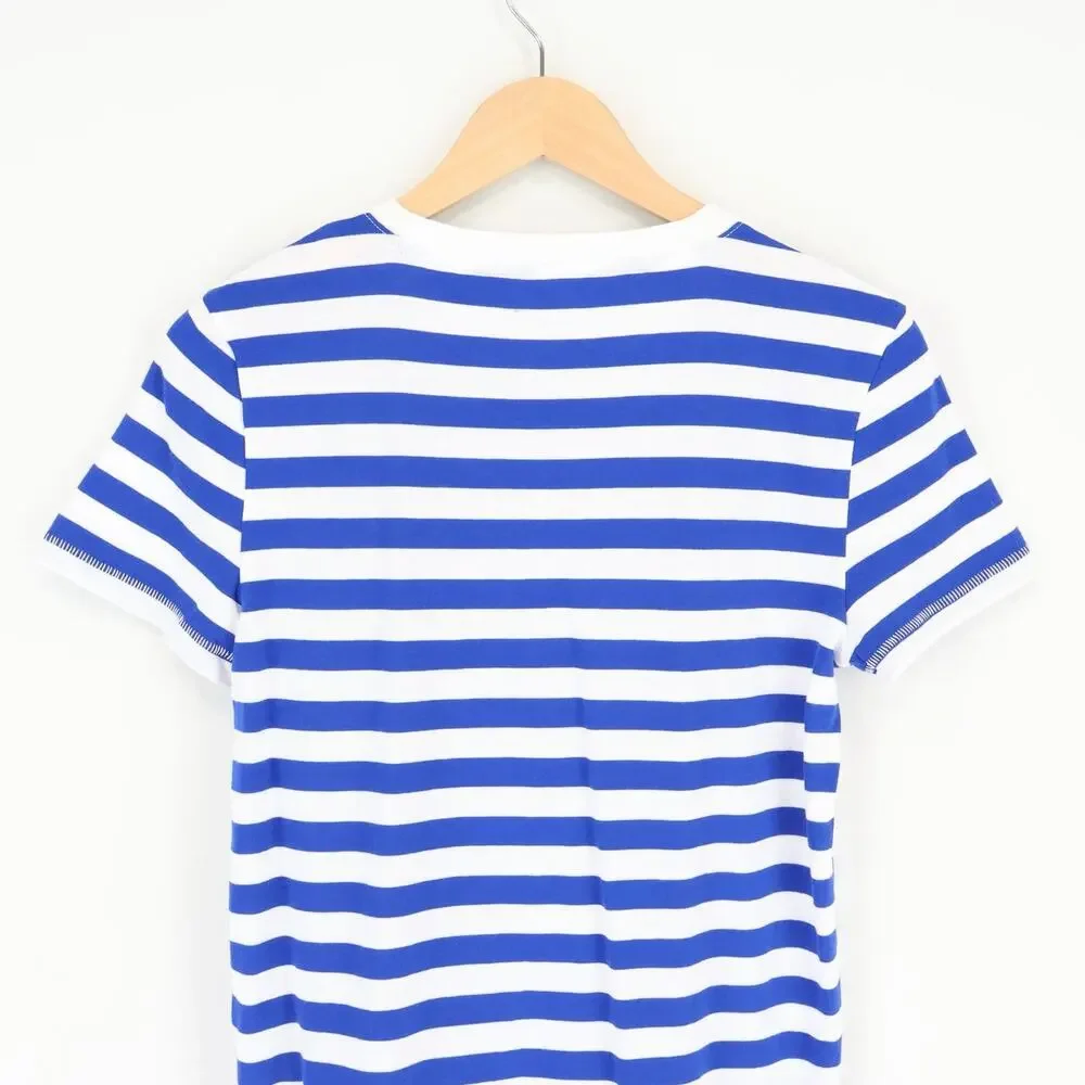 NWT J.Crew Vintage Classic-Fit Crewneck T-Shirt Blue White Stripe Size Small